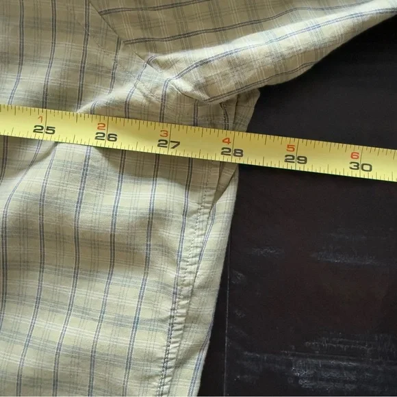 John W Nordstrom/JWN Long Sleeve Liggt Green/Blue Plaid Button Down Shirt XXL - Picture 15 of 16